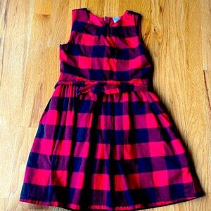 Carters red and black buffalo plaid dress size 6/6x